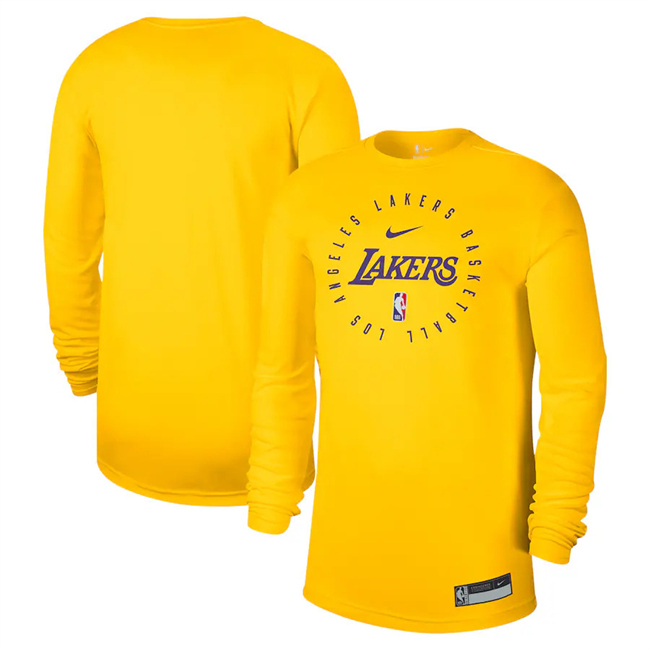 Men's Gold Los Angeles Lakers 2024/25 Legend On-Court Practice Long Sleeve T-Shirt